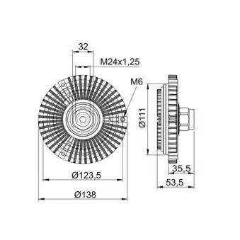Embrayage, ventilateur de radiateur MAHLE CFC 64 000S