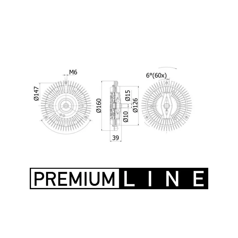 Embrayage, ventilateur de radiateur MAHLE CFC 66 001P
