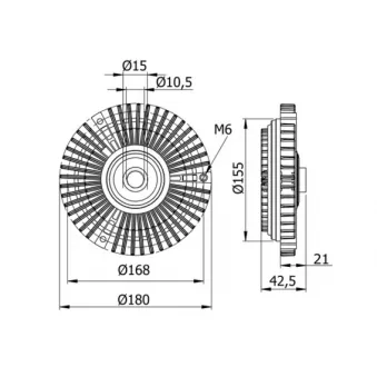 Embrayage, ventilateur de radiateur MAHLE CFC 71 000S
