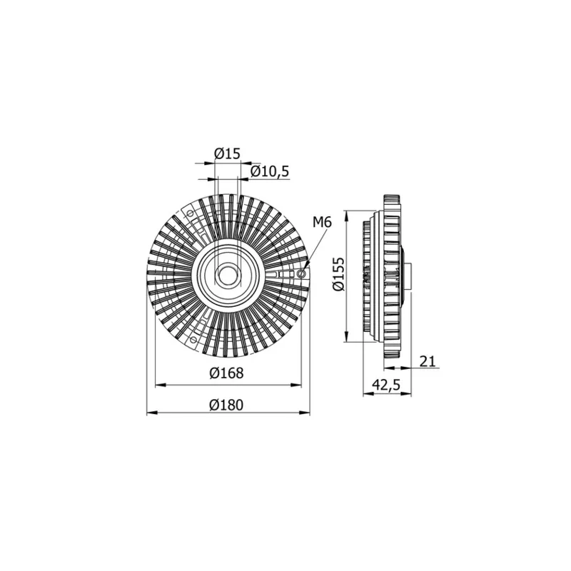 Embrayage, ventilateur de radiateur MAHLE CFC 71 000S