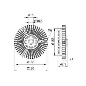 Embrayage, ventilateur de radiateur MAHLE CFC 72 000S