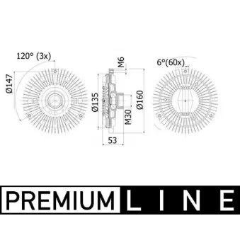 Embrayage, ventilateur de radiateur MAHLE CFC 74 000P