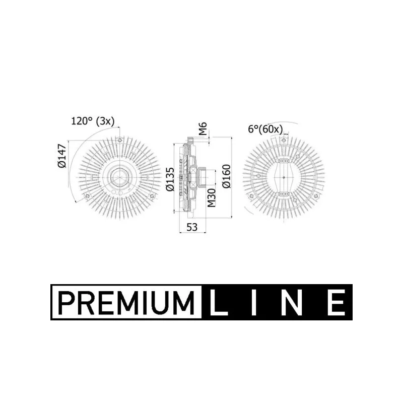 Embrayage, ventilateur de radiateur MAHLE CFC 74 000P