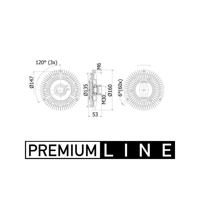 Embrayage, ventilateur de radiateur MAHLE CFC 76 001P