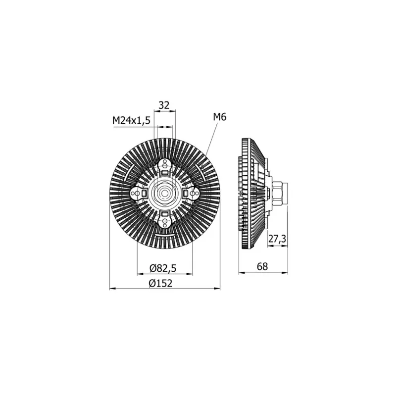 Embrayage, ventilateur de radiateur MAHLE CFC 77 000S