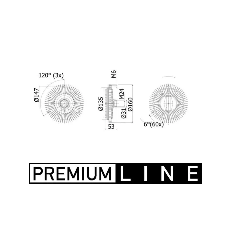Embrayage, ventilateur de radiateur MAHLE CFC 79 001P