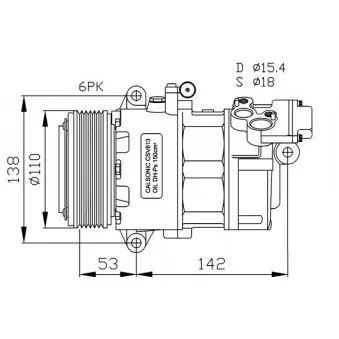 Compresseur, climatisation NRF 32184G