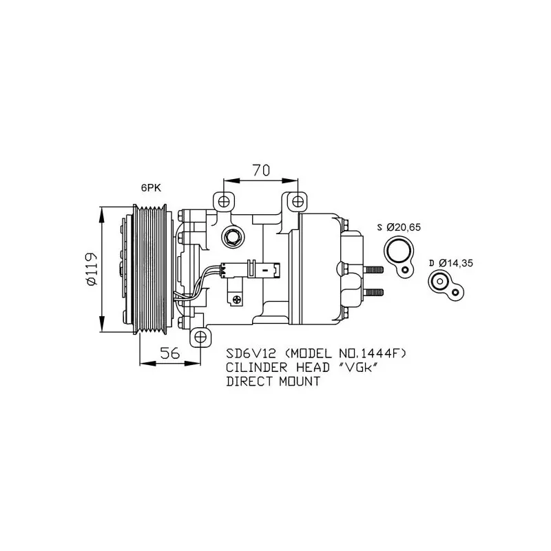 Compresseur, climatisation NRF 32185G