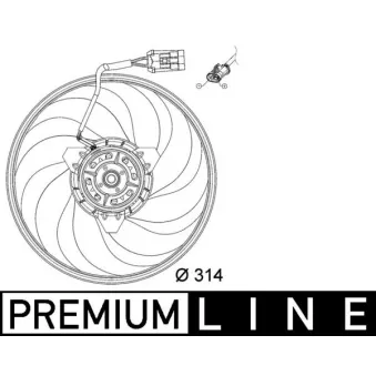 Ventilateur, refroidissement du moteur MAHLE CFF 118 000P