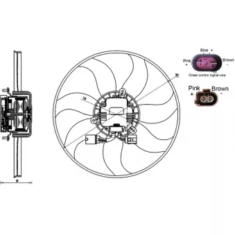 Ventilateur, refroidissement du moteur MAHLE CFF 170 000S