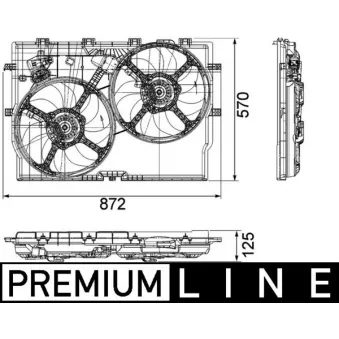 Ventilateur, refroidissement du moteur MAHLE CFF 193 000P