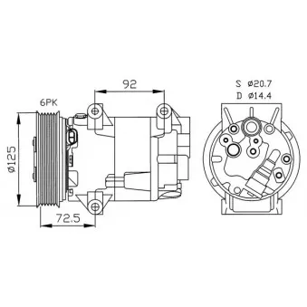 Compresseur, climatisation NRF 32208G