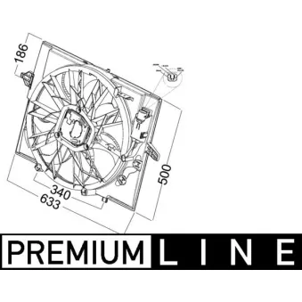 Ventilateur, refroidissement du moteur MAHLE CFF 215 000P