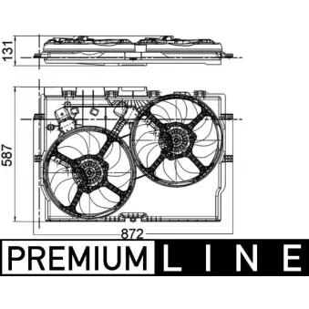 Ventilateur, refroidissement du moteur MAHLE CFF 228 000P