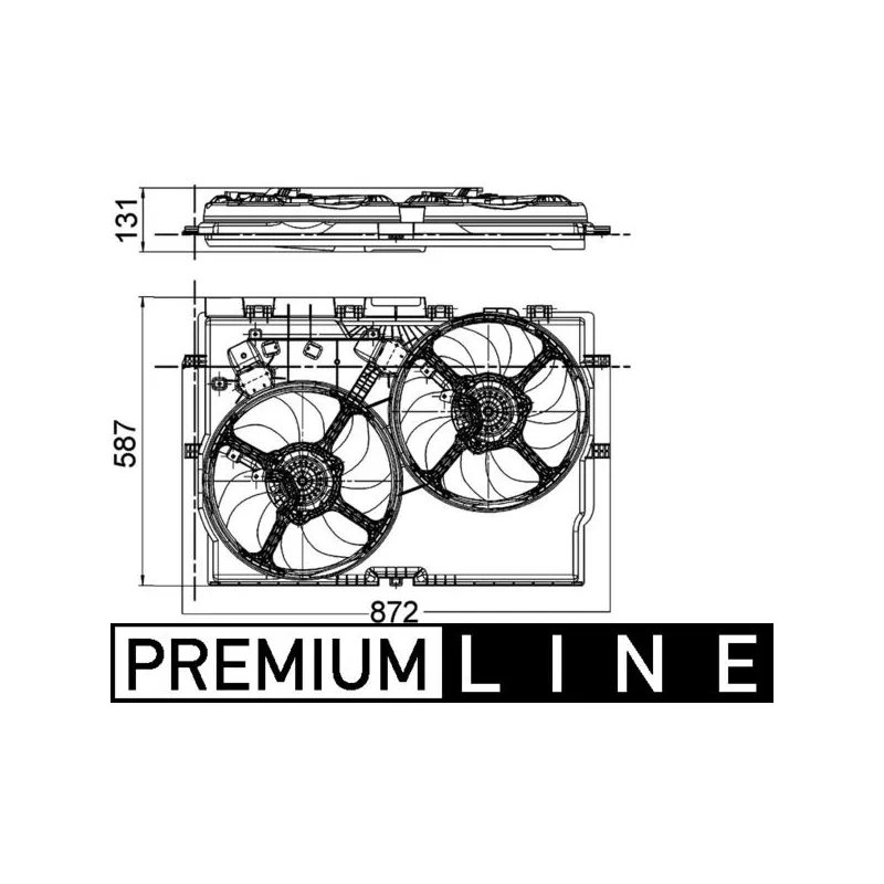 Ventilateur, refroidissement du moteur MAHLE CFF 228 000P