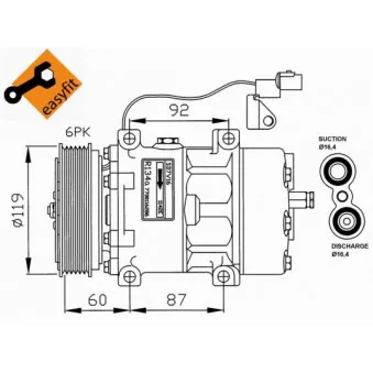 Compresseur, climatisation NRF 32210G