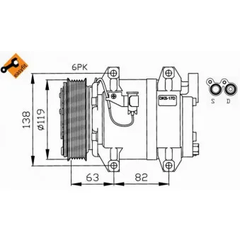 Compresseur, climatisation NRF 32211G