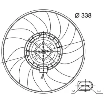 Ventilateur, refroidissement du moteur MAHLE CFF 33 000S