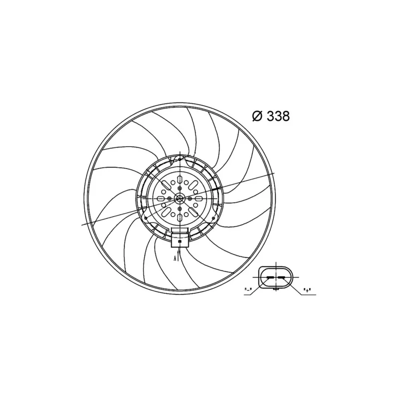 Ventilateur, refroidissement du moteur MAHLE CFF 33 000S