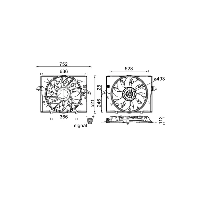 Ventilateur, refroidissement du moteur MAHLE CFF 336 000S