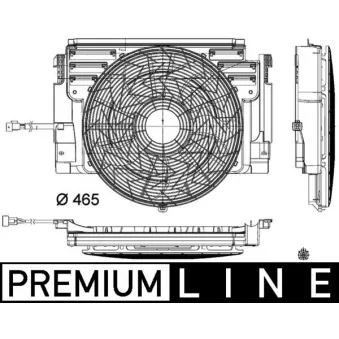 Ventilateur, refroidissement du moteur MAHLE CFF 348 000P