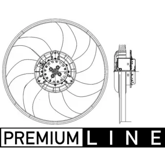 Ventilateur, refroidissement du moteur MAHLE CFF 400 000P