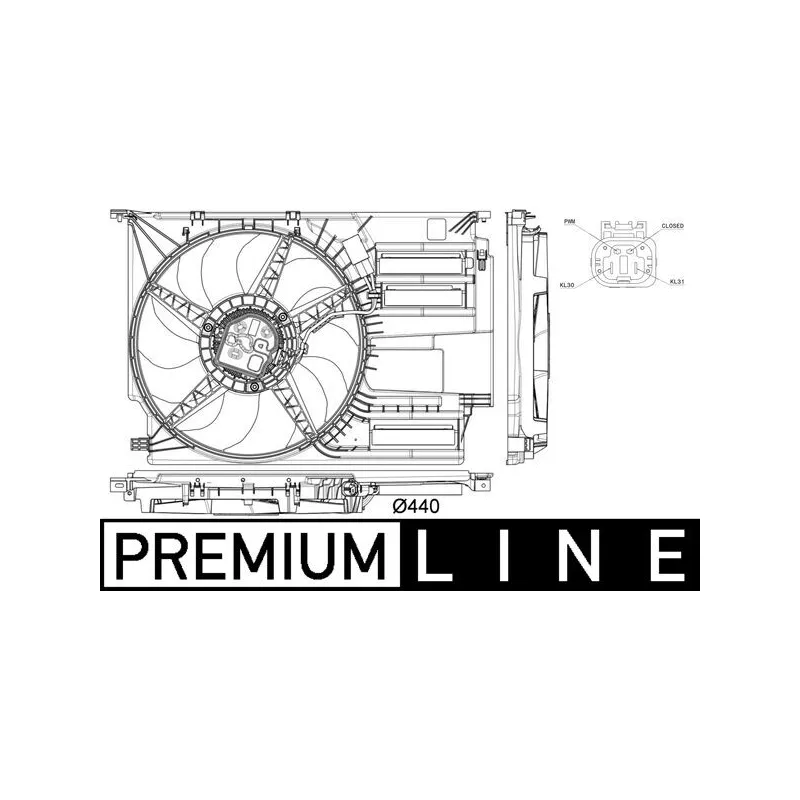 Ventilateur, refroidissement du moteur MAHLE CFF 402 000P