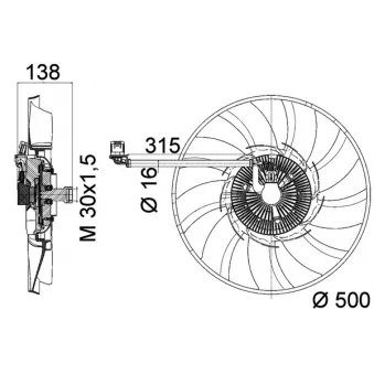 Ventilateur, refroidissement du moteur MAHLE CFF 471 000P