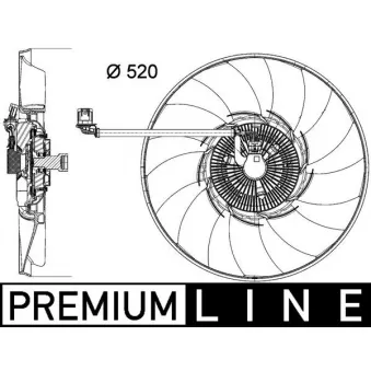 Ventilateur, refroidissement du moteur MAHLE CFF 474 000P