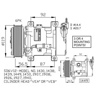 Compresseur, climatisation NRF 32227G