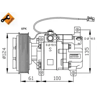 Compresseur, climatisation NRF 32233G