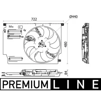 Ventilateur, refroidissement du moteur MAHLE CFF 532 000P