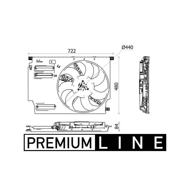 Ventilateur, refroidissement du moteur MAHLE CFF 532 000P