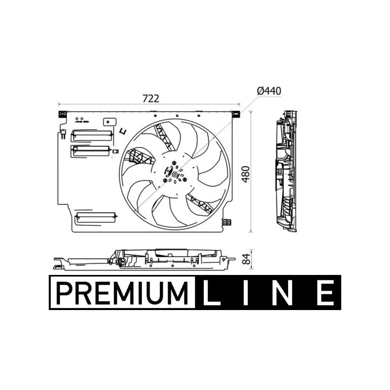Ventilateur, refroidissement du moteur MAHLE CFF 533 000P