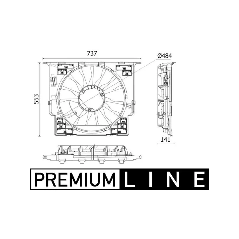 Ventilateur, refroidissement du moteur MAHLE CFF 534 000P