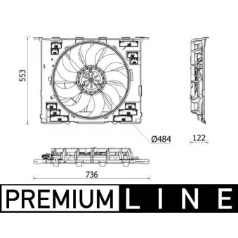 Ventilateur, refroidissement du moteur MAHLE CFF 542 000P