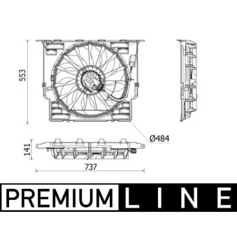 Ventilateur, refroidissement du moteur MAHLE CFF 543 000P