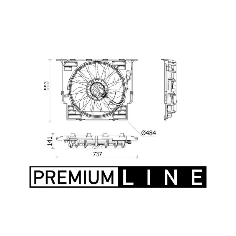 Ventilateur, refroidissement du moteur MAHLE CFF 543 000P