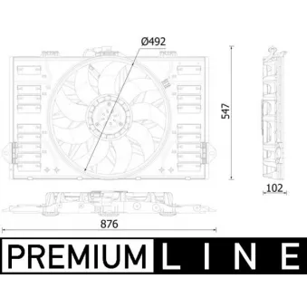 Ventilateur, refroidissement du moteur MAHLE CFF 545 000P