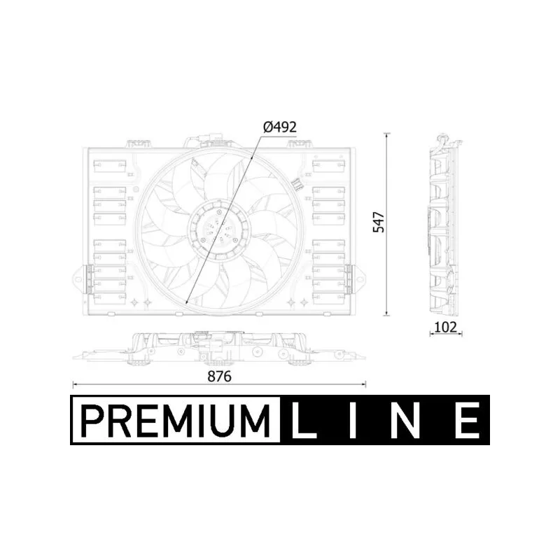 Ventilateur, refroidissement du moteur MAHLE CFF 545 000P