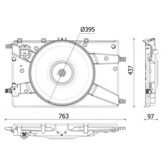 Ventilateur, refroidissement du moteur MAHLE CFF 546 000P