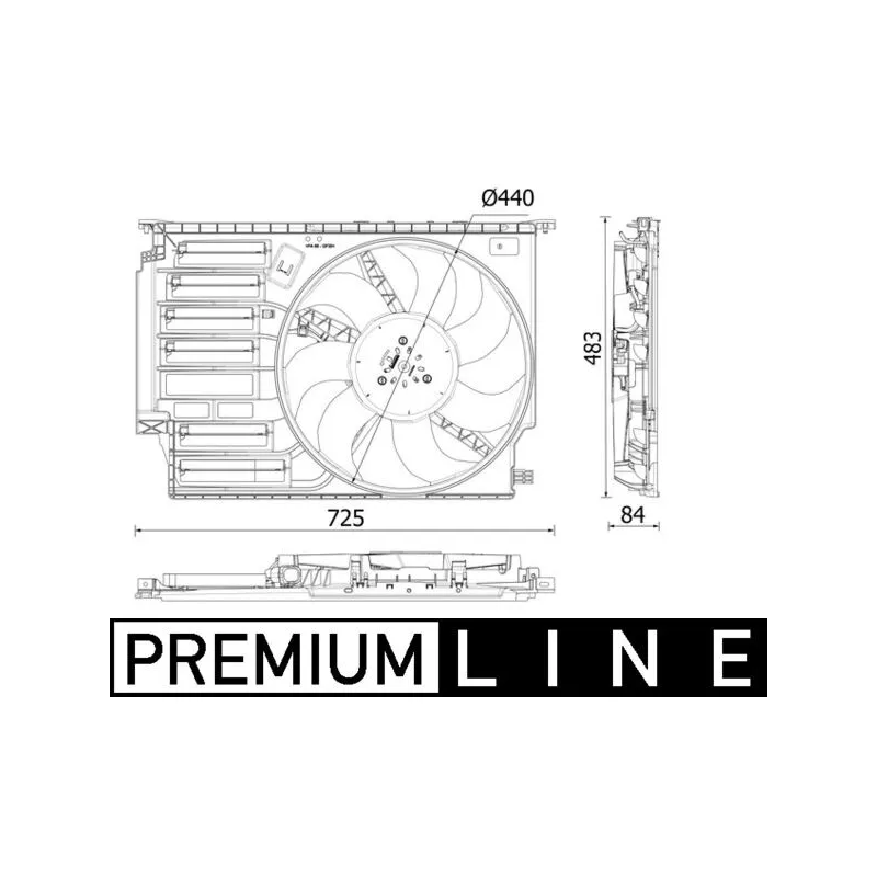 Ventilateur, refroidissement du moteur MAHLE CFF 547 000P