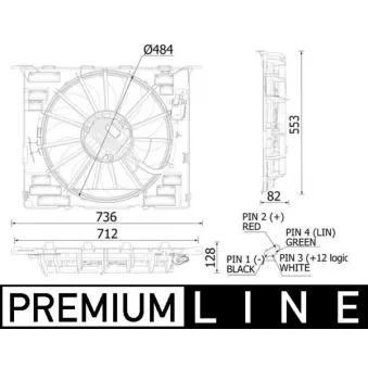 Ventilateur, refroidissement du moteur MAHLE CFF 549 000P