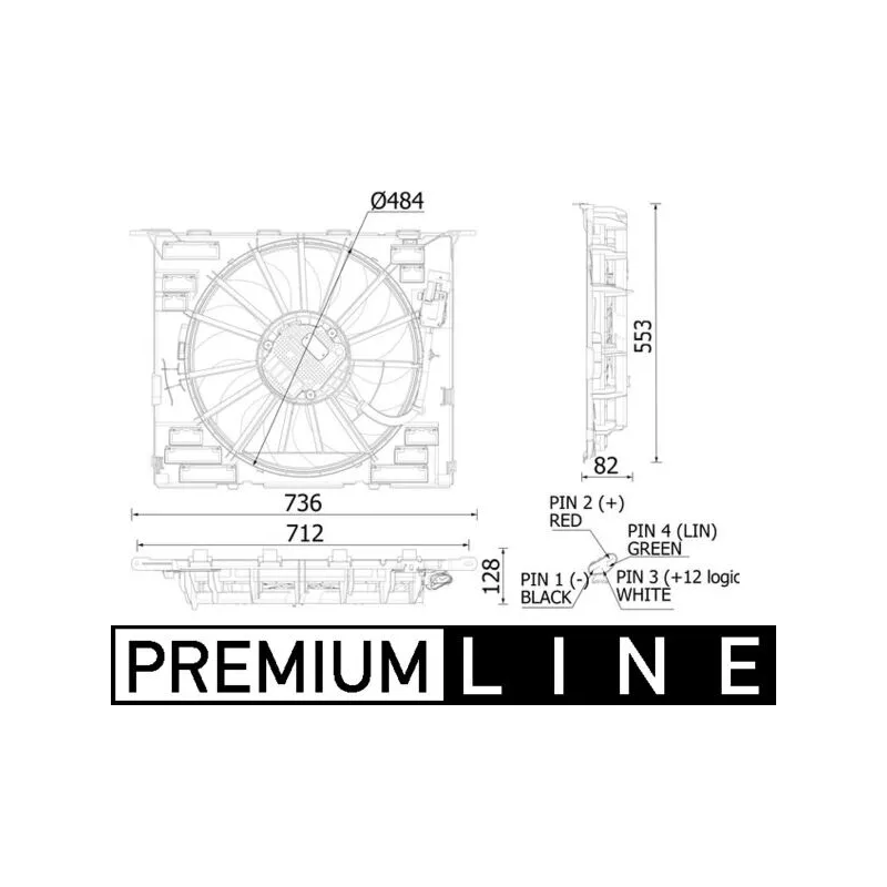 Ventilateur, refroidissement du moteur MAHLE CFF 549 000P