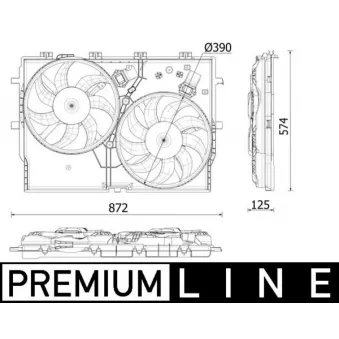 Ventilateur, refroidissement du moteur MAHLE CFF 550 000P