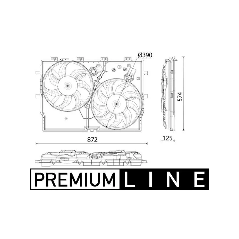 Ventilateur, refroidissement du moteur MAHLE CFF 550 000P