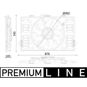Ventilateur, refroidissement du moteur MAHLE CFF 553 000P