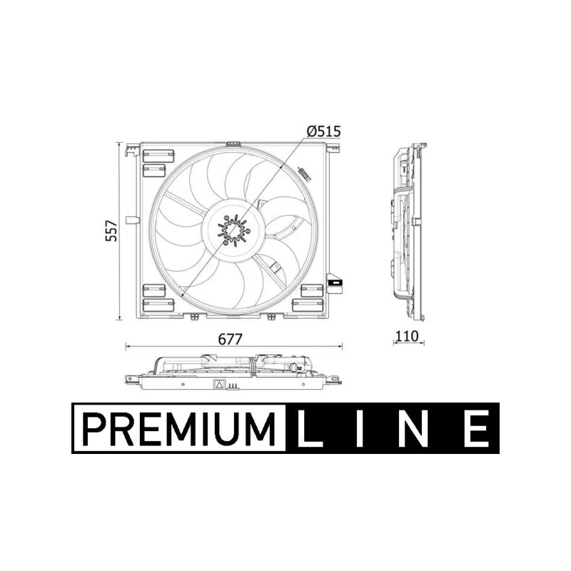 Ventilateur, refroidissement du moteur MAHLE CFF 554 000P