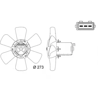 Ventilateur, refroidissement du moteur MAHLE CFF 7 000S