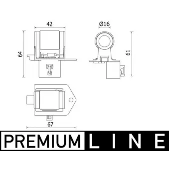 Résistance de série, moteur électrique-ventilateur du radiat MAHLE CFR 8 000P